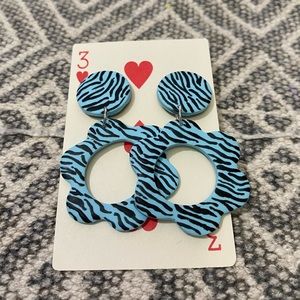 *3 for $12* Matte Zebra Stripe Earrings